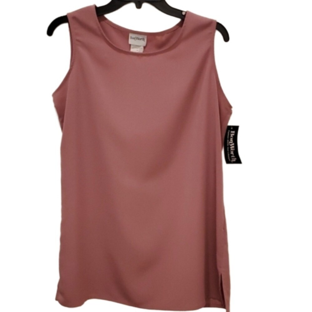 Bon Worth Sleeveless Pink Blouse Womens Size XS Side Slits